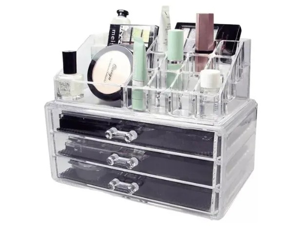 &u+ ORGANIZADOR MAQUILLAJE CON CAJONES ACRILICO (4682)